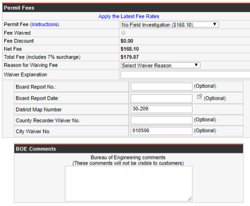R Permit Permit Fees Field