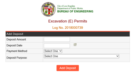 Add Deposit Screen