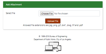 Add attachment screen