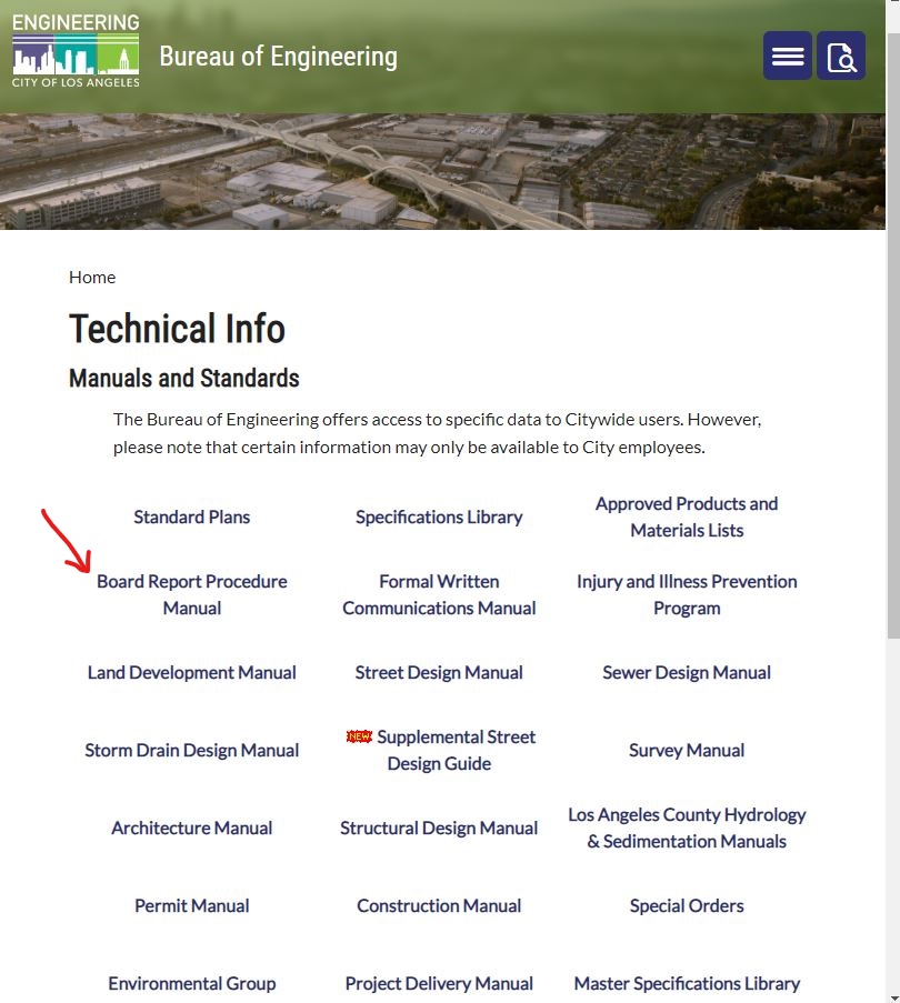 Board Report Procedures Manual Graphic