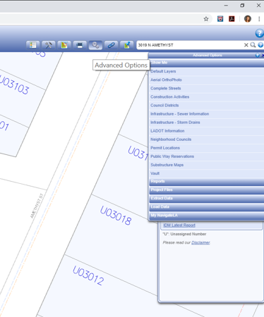Navigate LA Sewer Availability Screen Shot