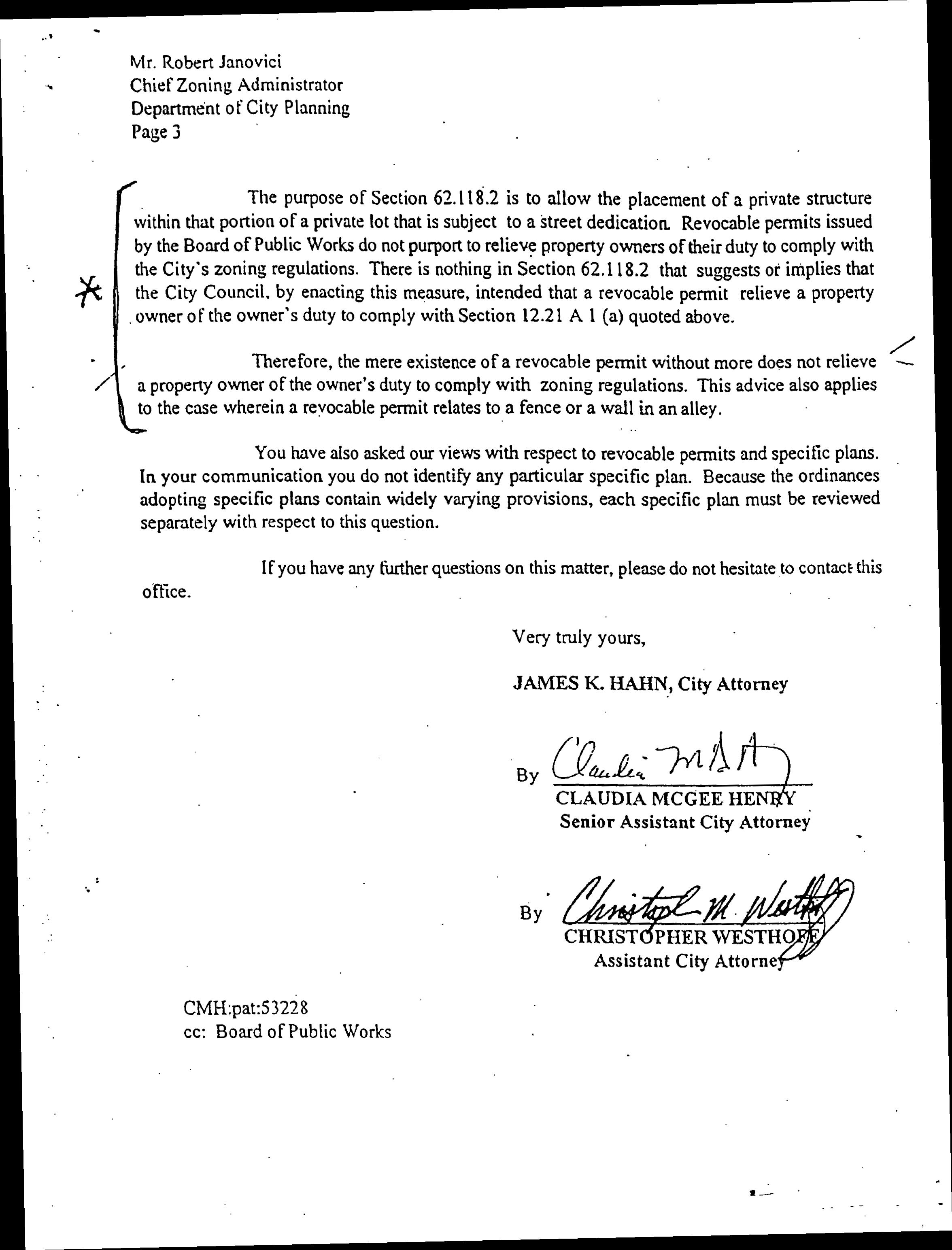 Screen shot of  page 3 of a Revocable Permit Requirement Letter