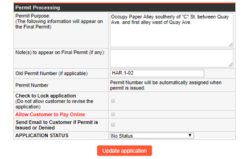 R Permit Permit Processing Field
